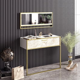 Hanah Home Polka Aynalı - White